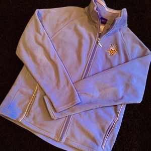 Women’s Large Lt Purple Vikings Fleece Zip Up